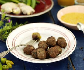 Kofta de borrego com chutney de manga