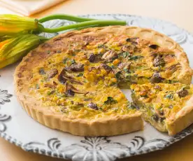 Quiche de flor de calabaza