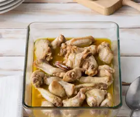 Alitas de pollo al ajillo