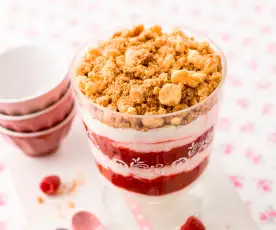 Crumble frio de framboesas