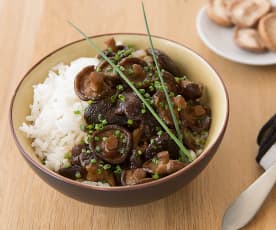 Setas shiitake caramelizadas