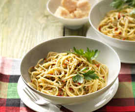 Spaghetti aglio, olio e peperoncino