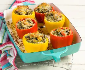 Turkey and Wild Rice Stuffed Peppers