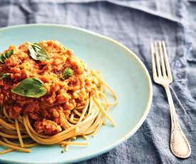 Sauce bolognaise aux lentilles