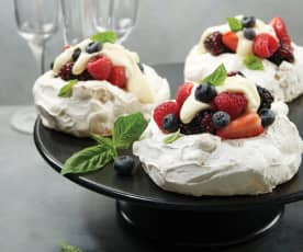 Meringue Clouds with Sabayon and Berries (Rosalyn Darling)