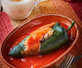 Chiles rellenos de fruta