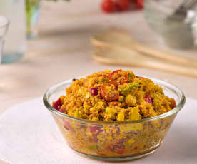 Ensalada de quinoa con verduras y hierbas