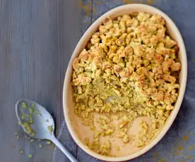 Crumble de céleri-rave à l'indienne