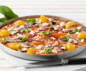 Piza integral de legumes