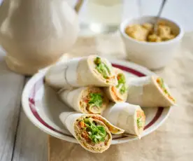 Wraps mit Curry-Huhn