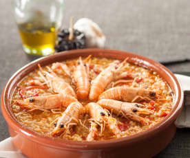 Arroz meloso con cigalas