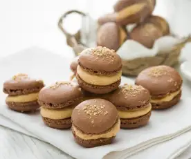 Macarons de chocolate con foie