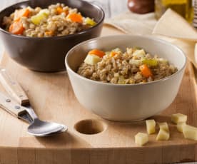 Espelta estilo risotto con verduras