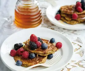 Panquecas de banana e aveia