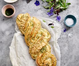 Pão com pesto