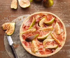 Tarte de figo e presunto