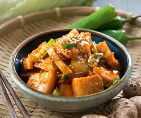 Stir Fried Pork Belly Slices with Kimchi