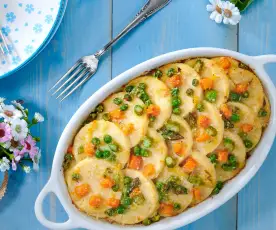 Gnocchi di semolino con ragù di verdure