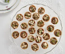 Mushroom quinoa tartlets with truffle oil