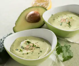 Crema de pepino y aguacate