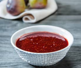 Salsa ai fichi, zenzero e sciroppo d'acero