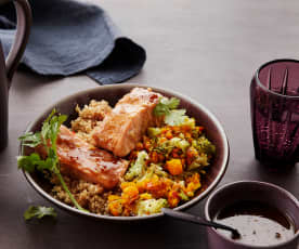 Couscous-Lachs-Bowl