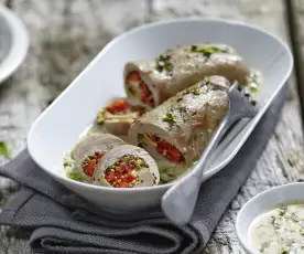 Surprises de veau au fromage et au poivron