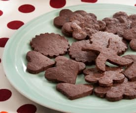 Galletas crujientes de chocolate