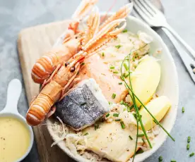 Choucroute de la mer au beurre blanc