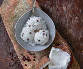Sorbet noix de coco et chocolat