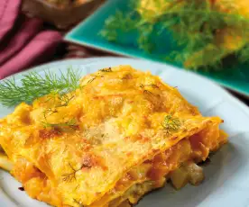 Lasagne con castagne, zucca e finocchietto selvatico