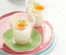 Pannacotta aux œufs de saumon