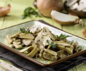 Straccetti di seitan ai funghi