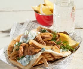 Pork Gyros with Tzatziki