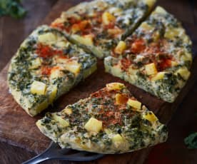 Frittata de pommes de terre au chou kale