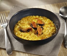 Arroz caldoso con mejillones