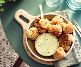 Nuggets végans et sauce aux herbes