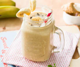 Batido de plátano con mantequilla de cacahuete