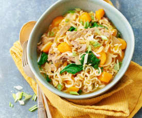 Mijoté de butternut au bœuf et aux nouilles