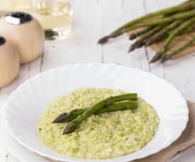 Risotto con crema di asparagi