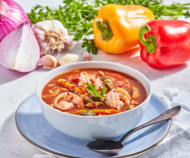 Mediterranean Shrimp and Orzo Soup