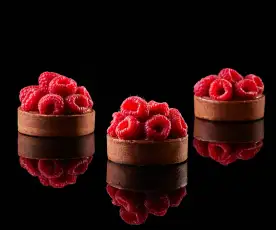 Bachour: Tartas de frambuesa con chocolate 