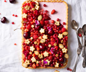 Tarta de queso y frutos rojos