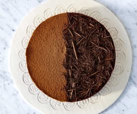 Tarta terciopelo de chocolate