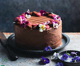 Gâteau au chocolat et ganache au chocolat