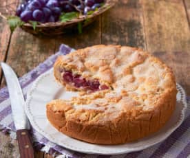 Torta con uva fragola