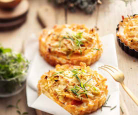 Quiche de pommes de terre, andouille et poireaux