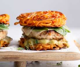 Crispy potato and turkey sliders (Thermomix® Spiralizer, TM6)