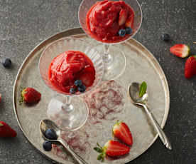 Sorbetto veloce di frutta fresca