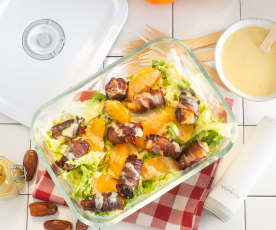 Salada com tâmaras e laranja